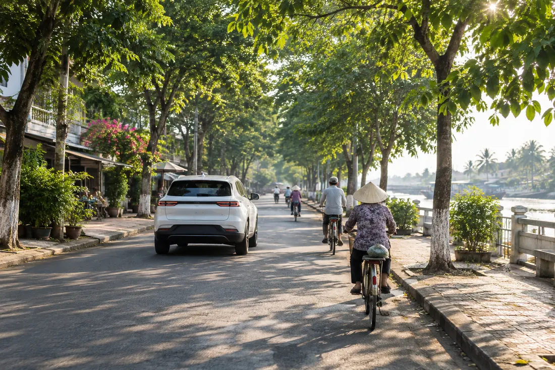 Đường phố Long Xuyên xanh mát